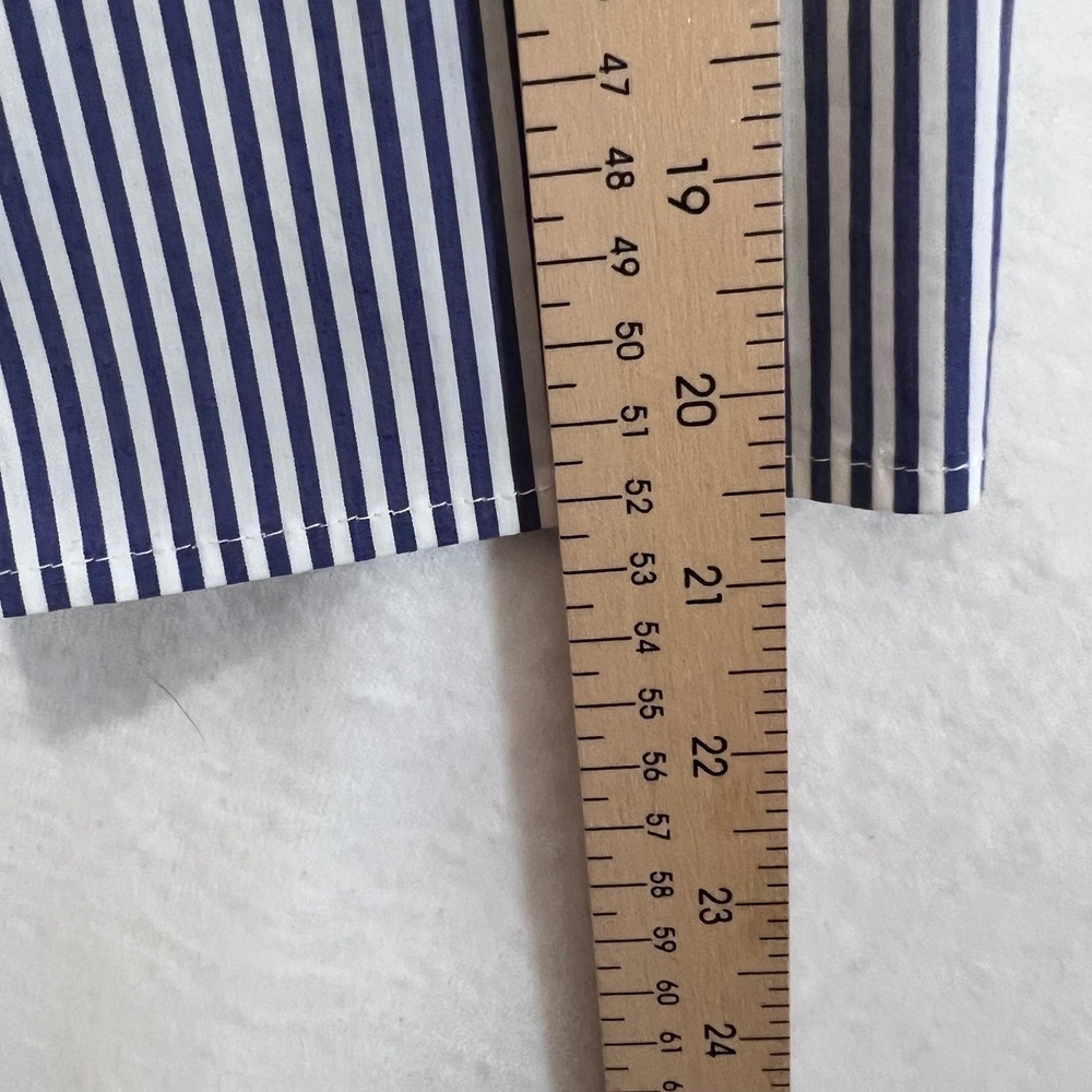 Grand & Greene Striped Floral‎ Embroidered Tie Front Blouse Top Size 1X - Picture 11 of 12